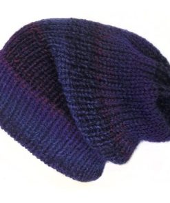 blueberry purples louchy beanie, slouchy Style, Unisex, Handmade in Scotland – Lelsloom