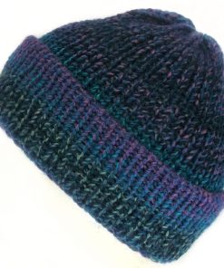 Indigo Fisherman Trawler Style beanie hat, Unisex, Handmade in Scotland – Lelsloom