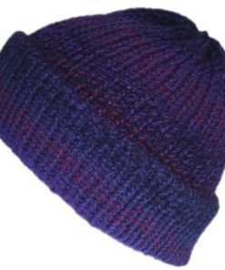 The Blueberry purple fisherman beanie, Trawler Style, Unisex, Handmade in Scotland – Lelsloom
