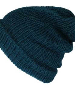 The dark teal classic beanie hat, Unisex, Handmade in Edinburgh Scotland – Lelsloom