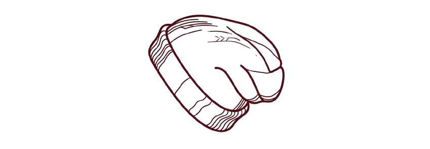 Illustration of an itch free, seamless slouchy beanie hat